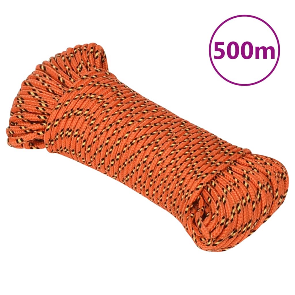 Boat Rope Orange 3 mm 500 m Polypropylene