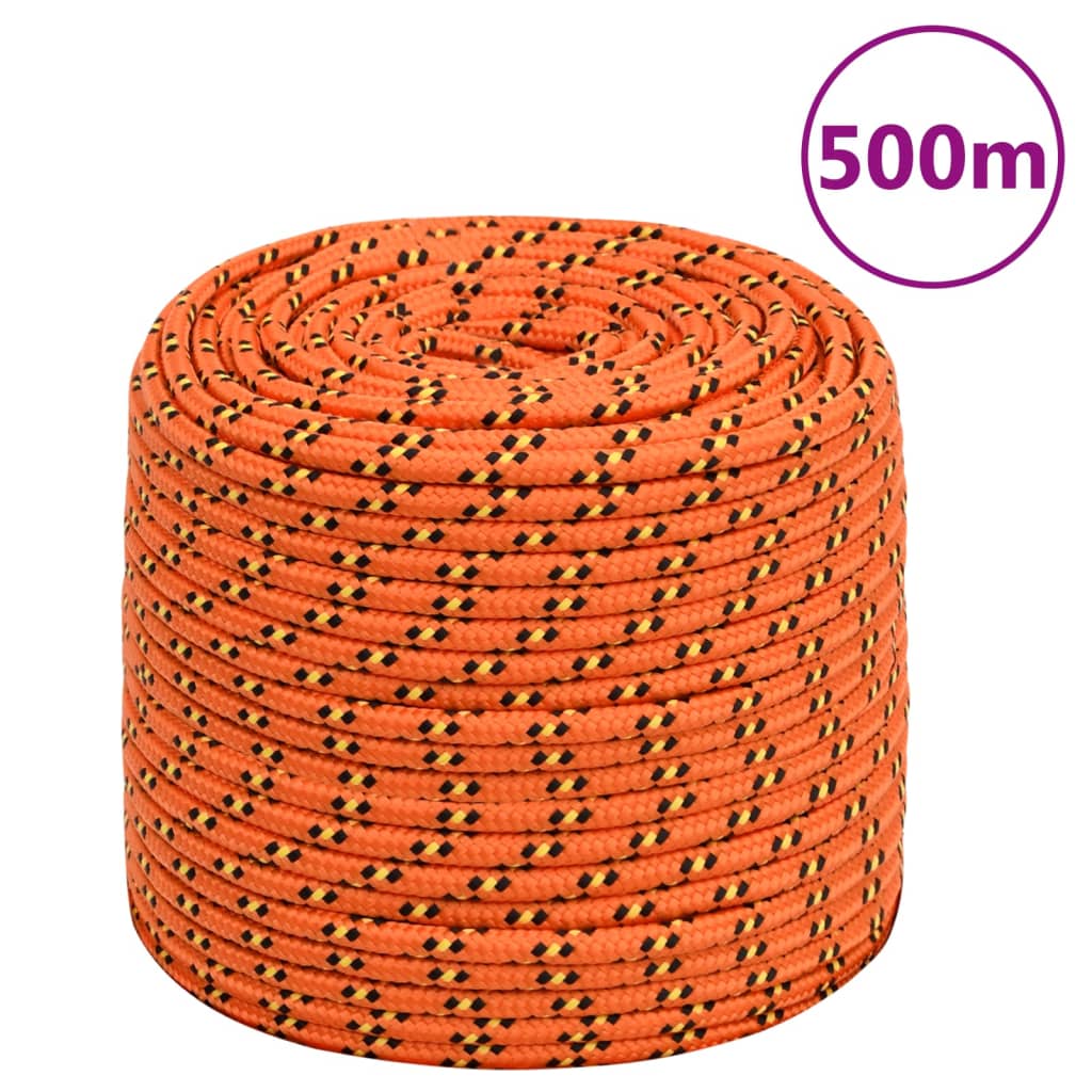 Boat Rope Orange 10 mm 500 m Polypropylene
