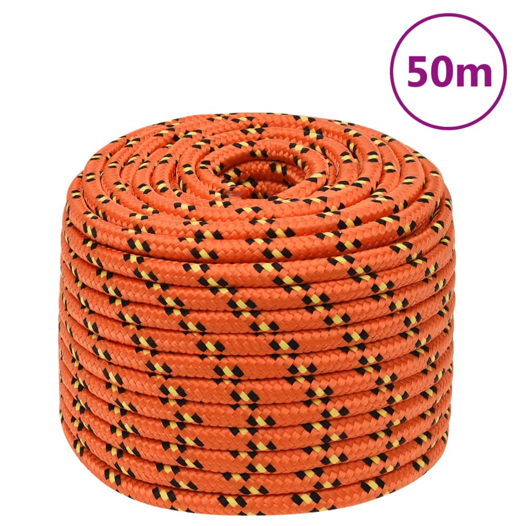 Boat Rope Orange 14mm 50 m Polypropylene