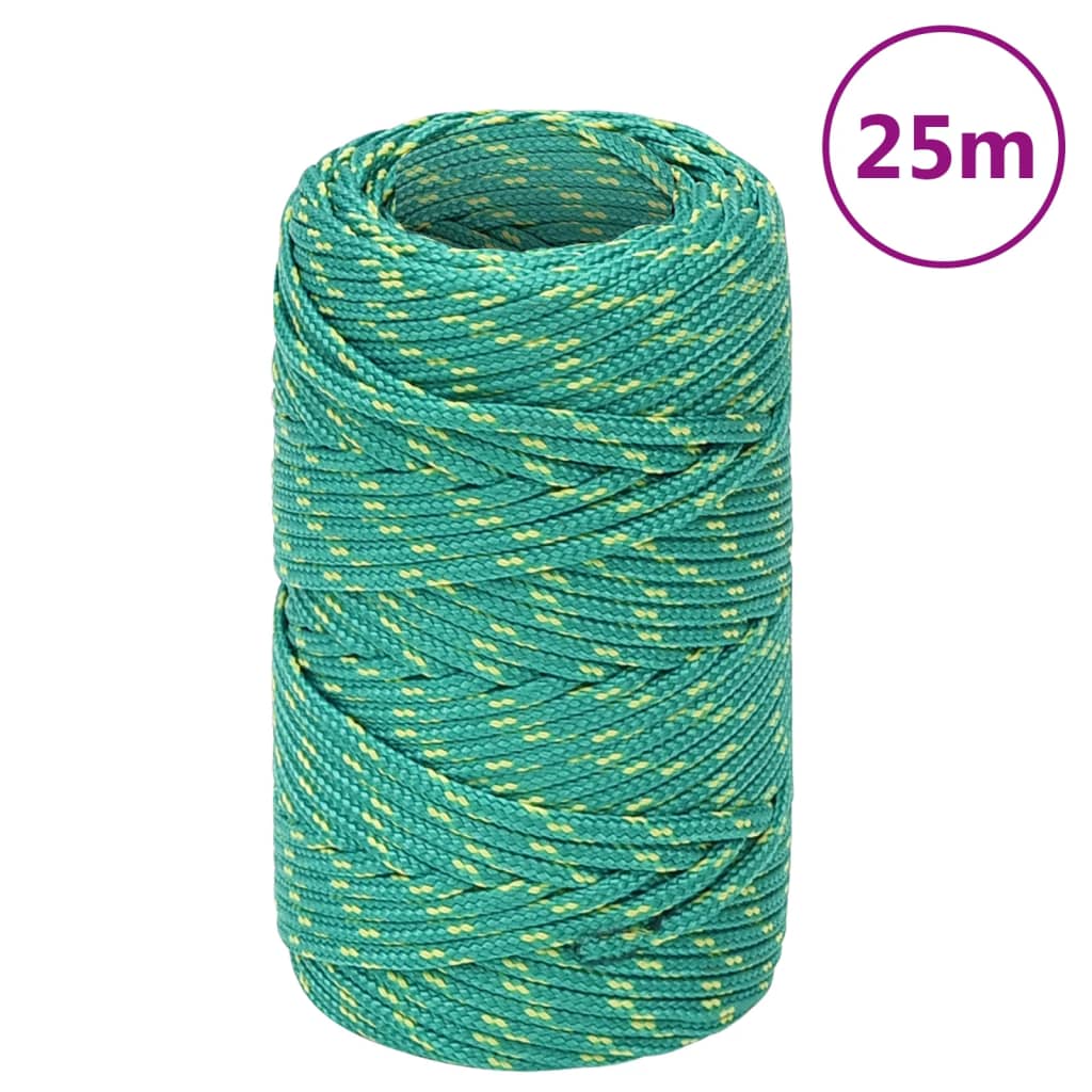 Boat Rope Green 2 mm 25 m Polypropylene