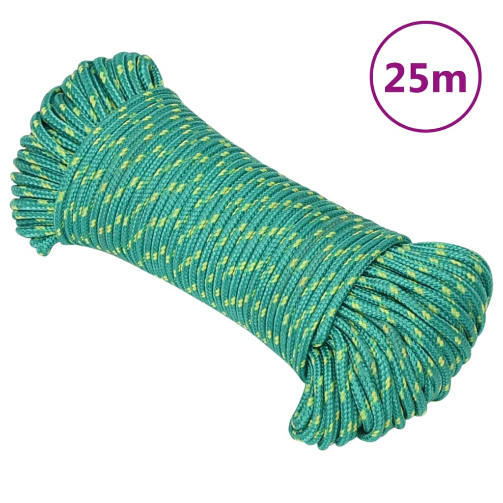 Boat Rope Green 5 mm 25 m Polypropylene