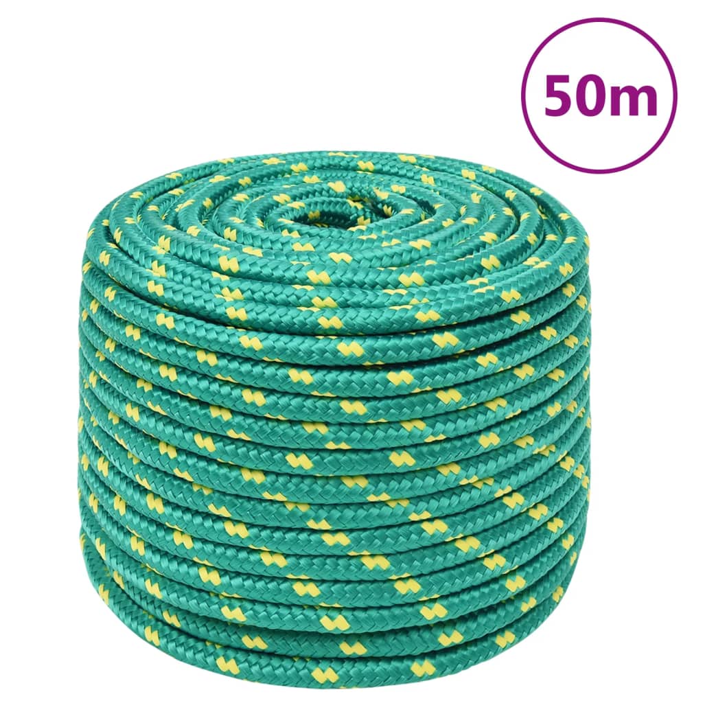 Boat Rope Green 14mm 50 m Polypropylene