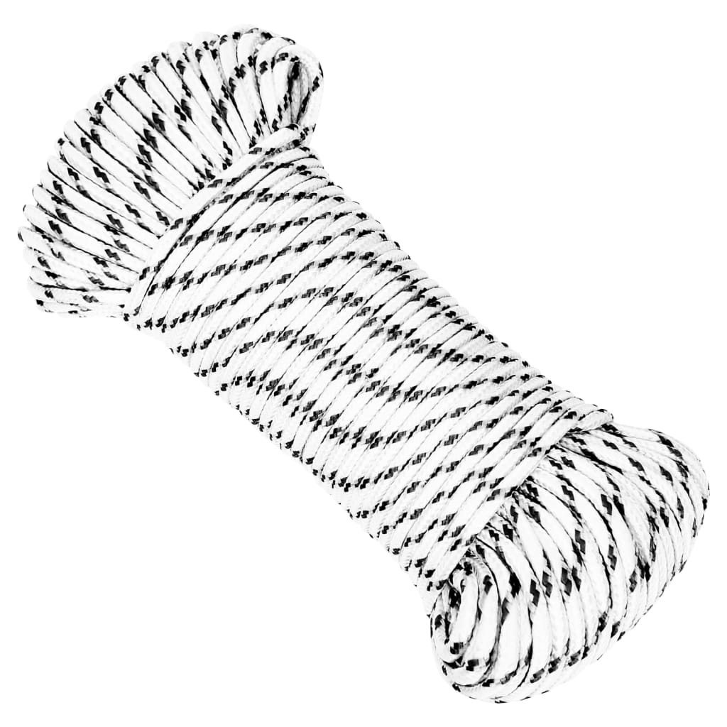 Braided Boat Rope White 5mmx250 m Polyester
