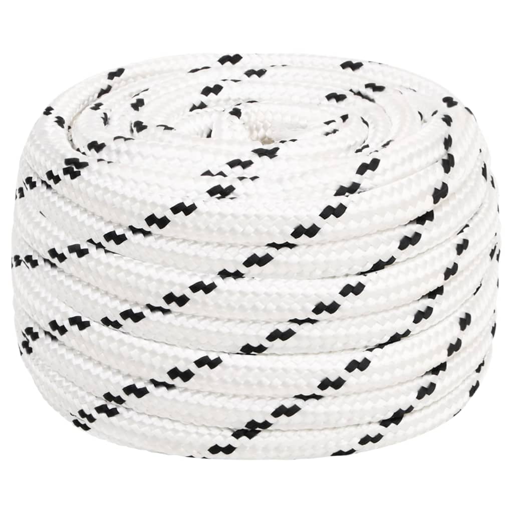 Braided Boat Rope White 20mmx100 m Polyester
