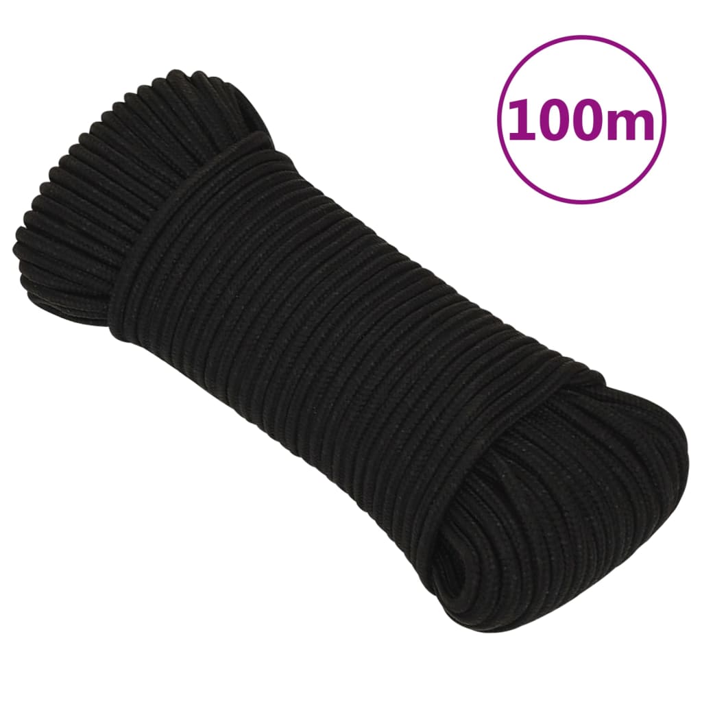 Work Rope Black 5mm 100 m Polyester