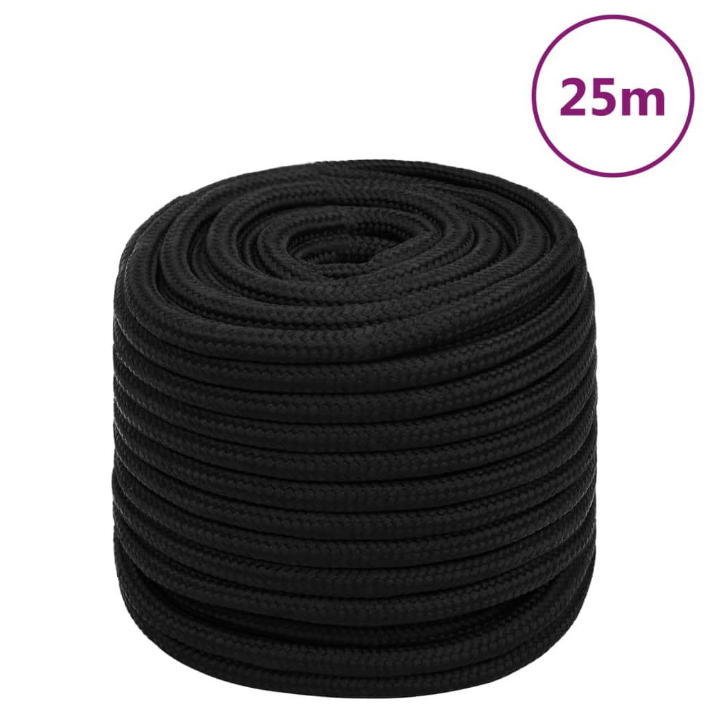 Work Rope Black 16 mm 25 m Polyester