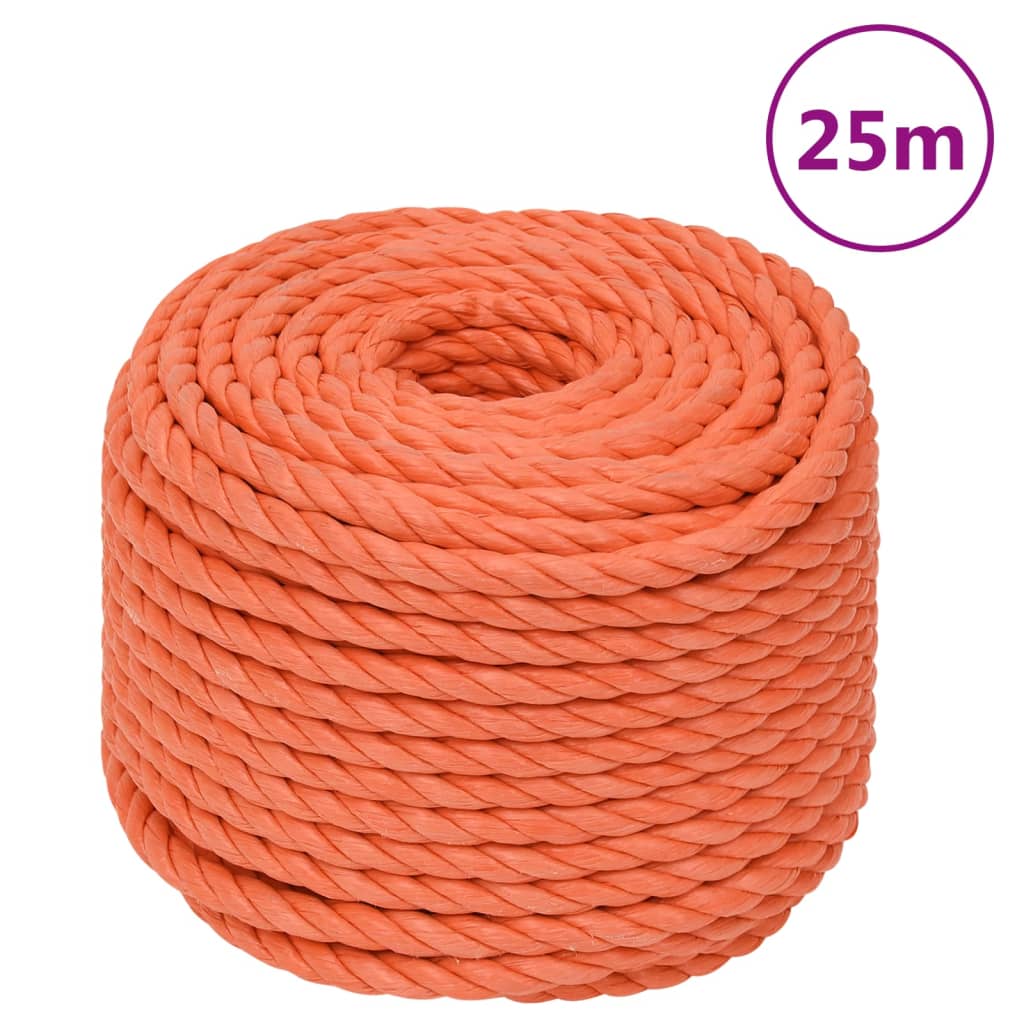 Work Rope Orange 12mm 25 m Polypropylene