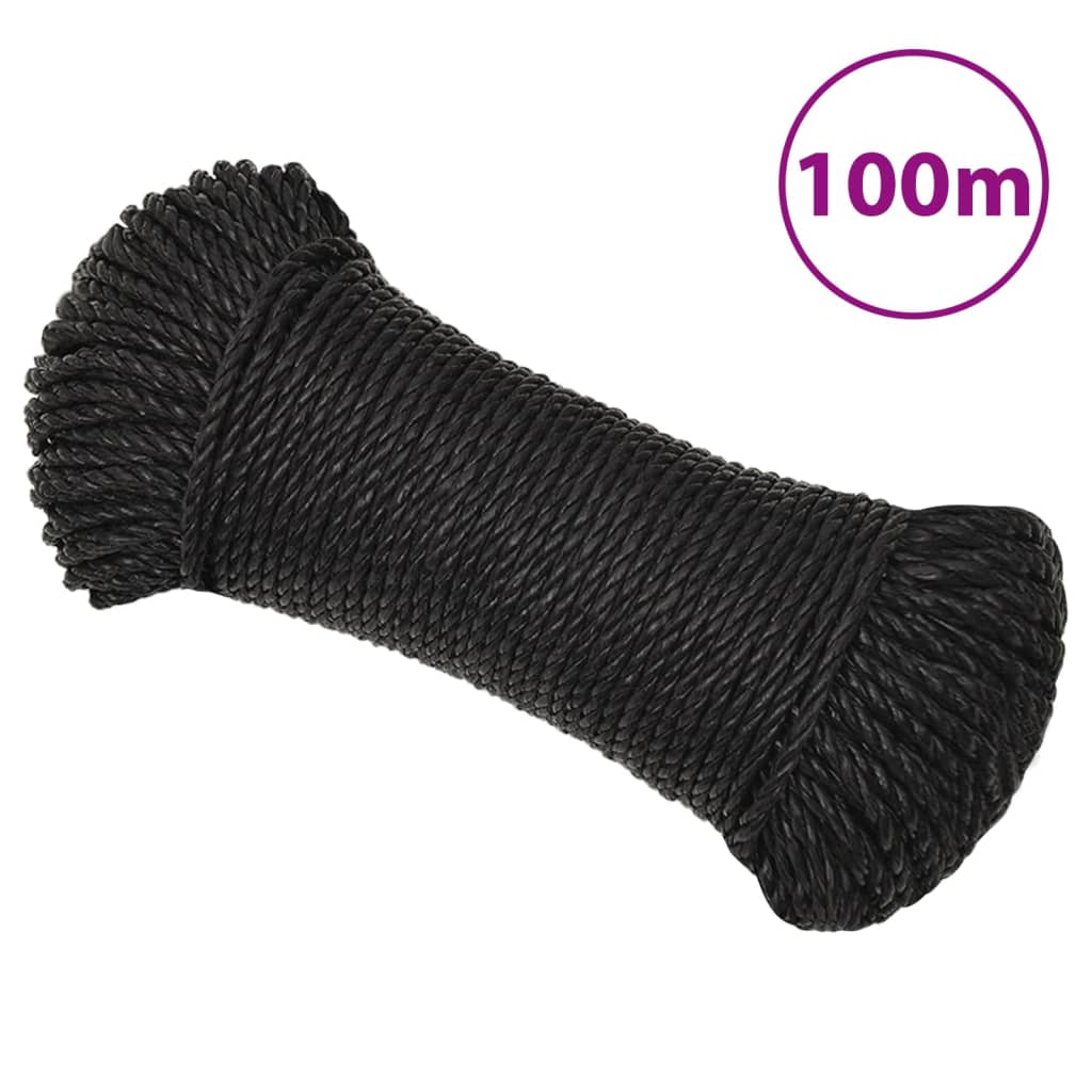 Work Rope Black 3mm 100 m Polypropylene