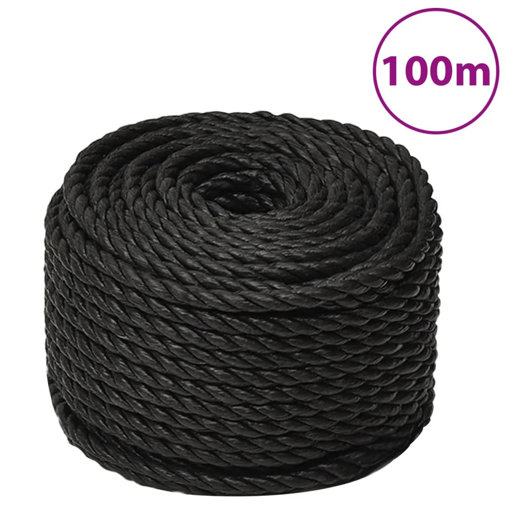 Work Rope Black 16mm 100 m Polypropylene