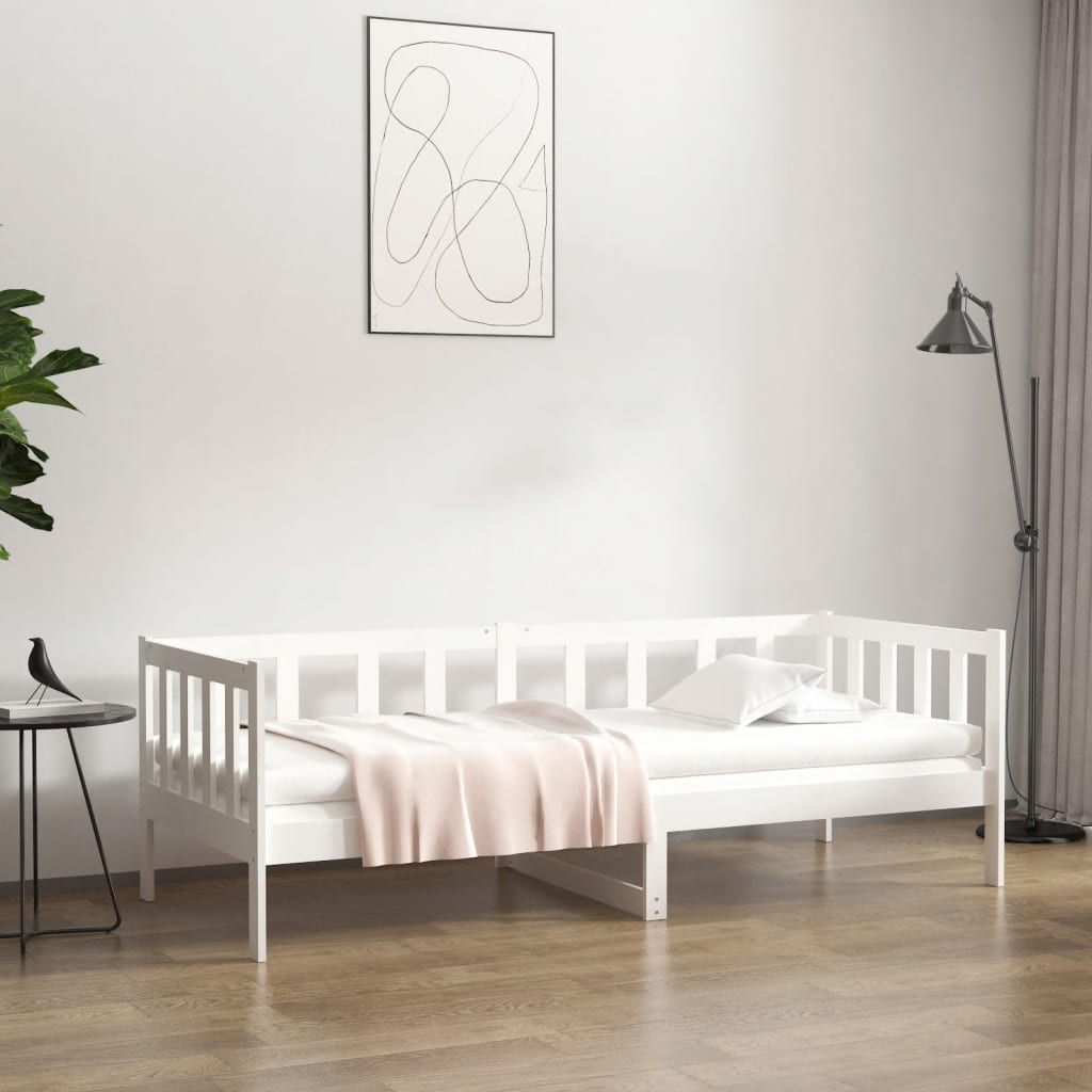 Day Bed White 80x200 cm Solid Wood Pine