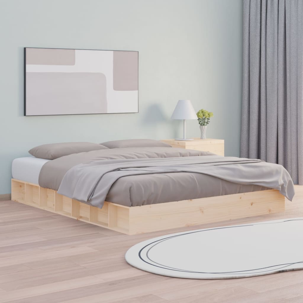 Bed Frame 150x200 cm King Size Solid Wood