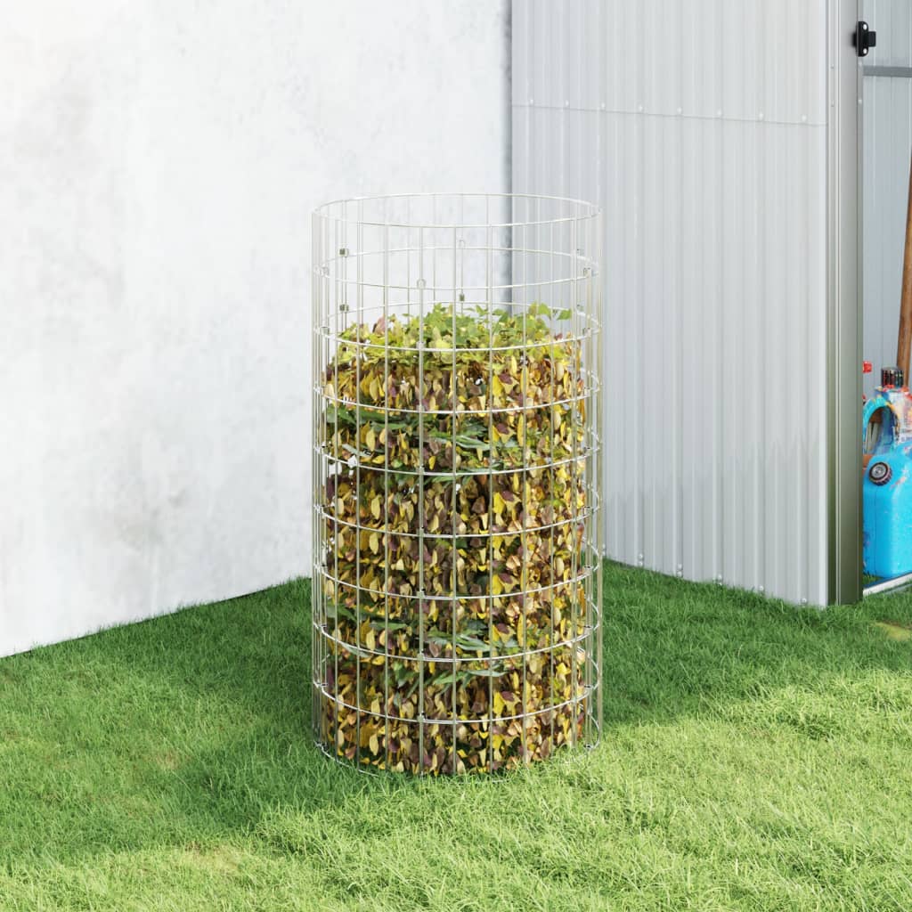 Garden Composter Ã ̃50x100 cm Galvanised Steel