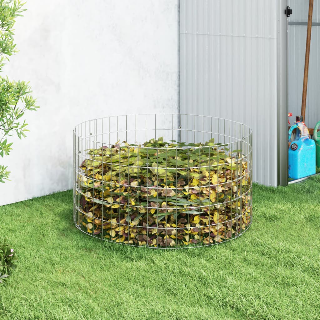 Garden Composter Ã ̃100x50 cm Galvanised Steel