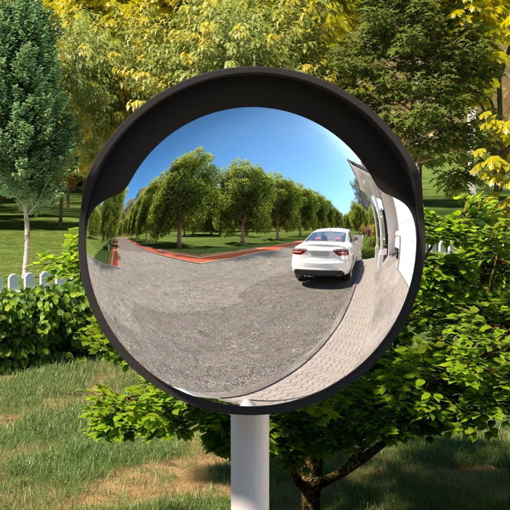 Outdoor Convex Traffic Mirror Black Ã ̃45 cm Polycarbonate