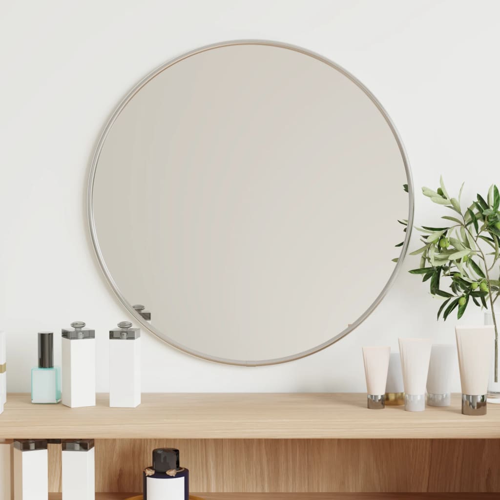 Wall Mirror Silver 40cm Round