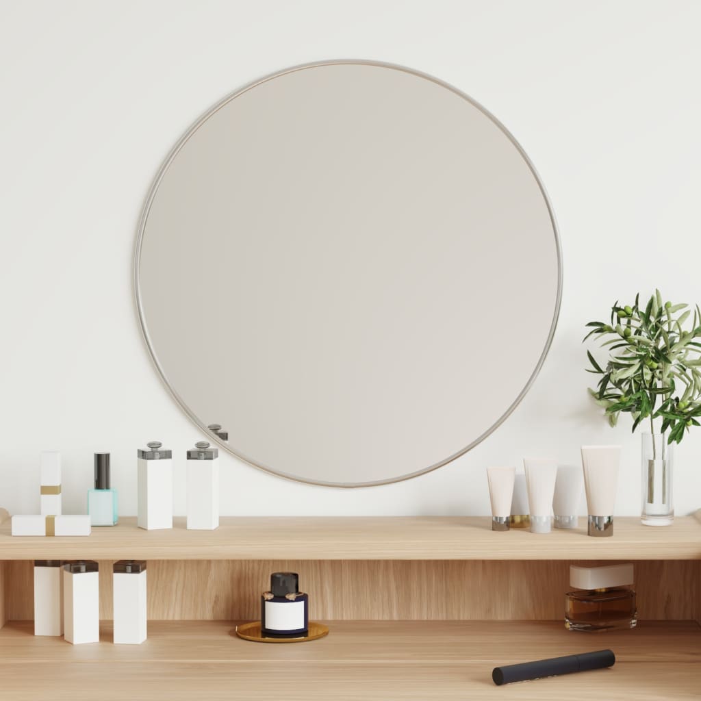Wall Mirror Silver 50cm Round