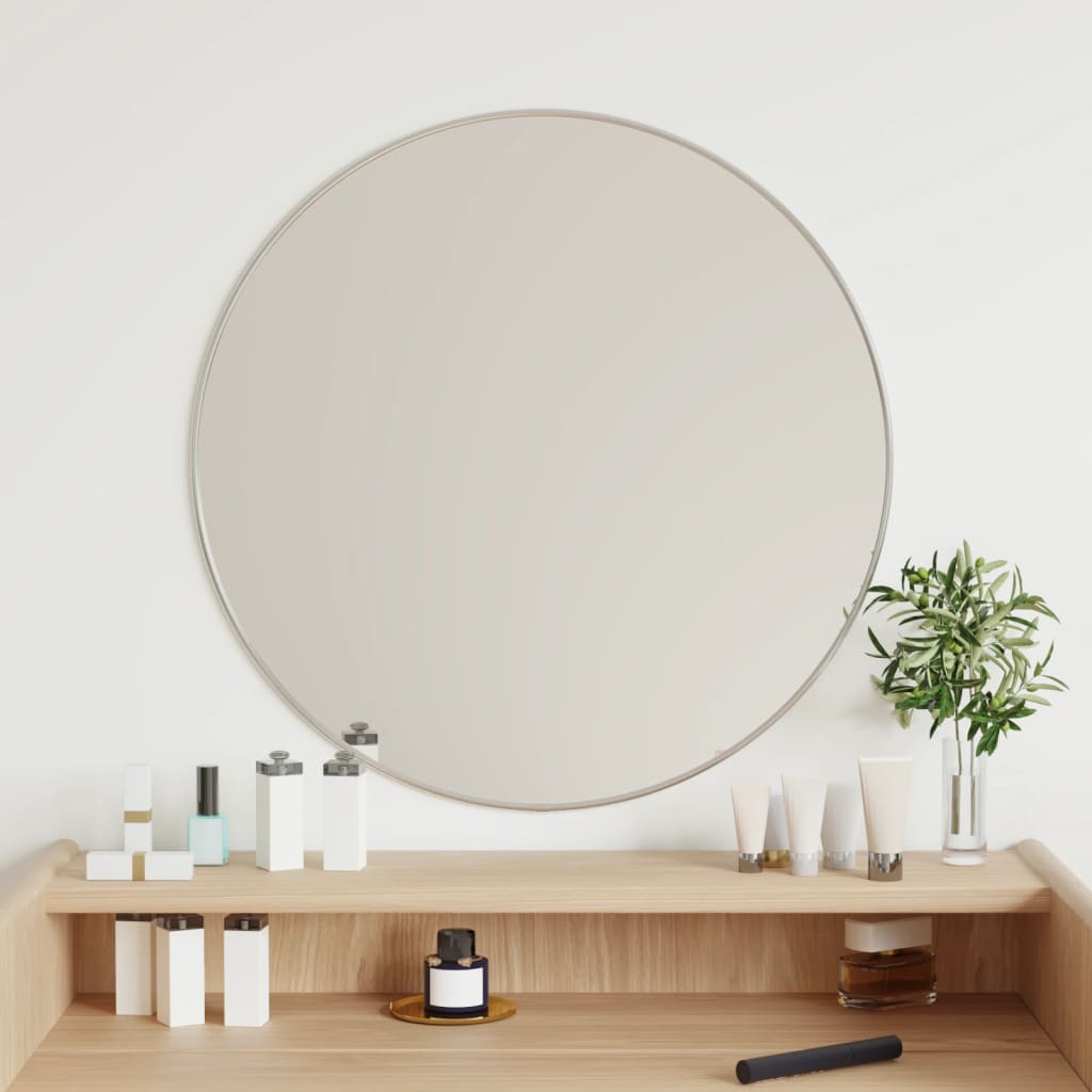 Wall Mirror Silver 60cm Round
