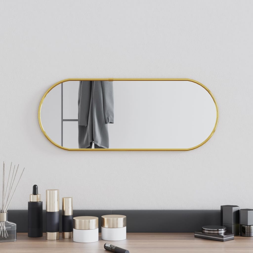 Wall Mirror Gold 50x20cm Oval