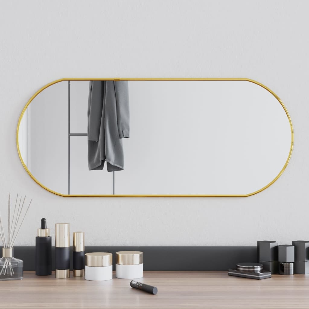Wall Mirror Gold 70x30cm Oval