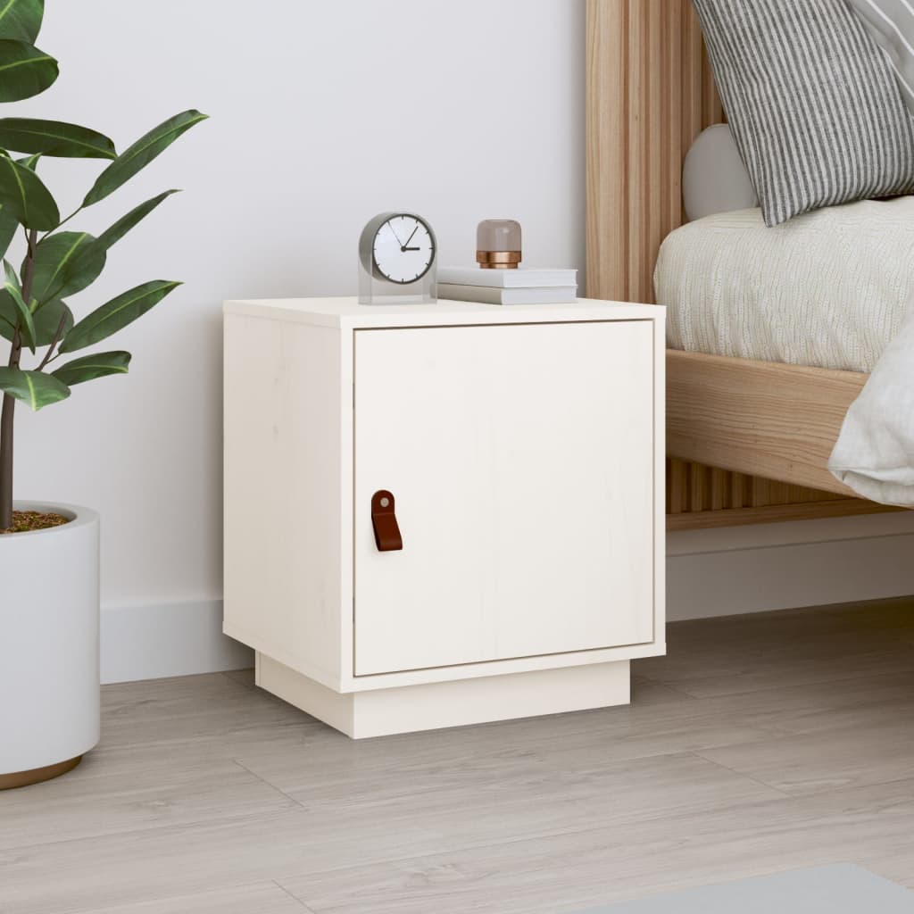 Bedside Table - SIENA Dex Nightstand White 40cm