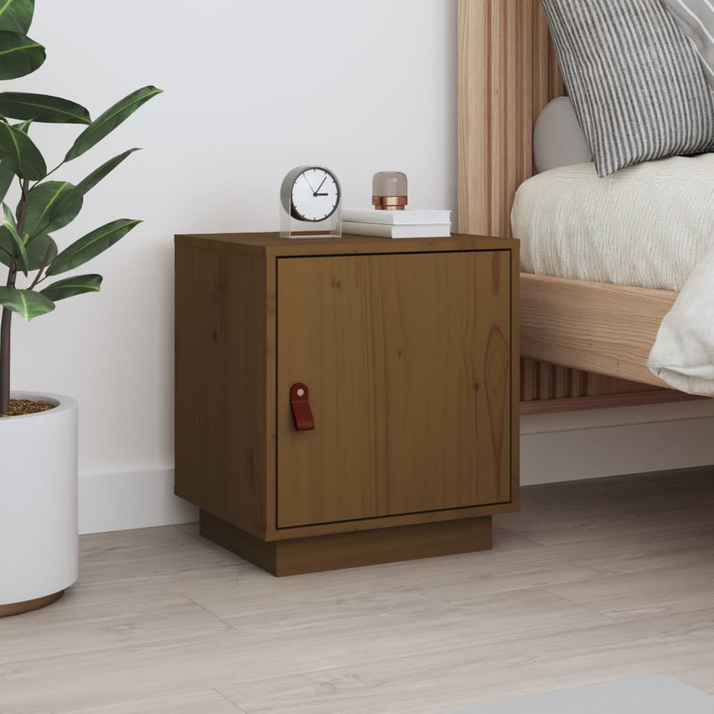 Bedside Table - SIENA Serifos Nightstand Honey Brown 40cm