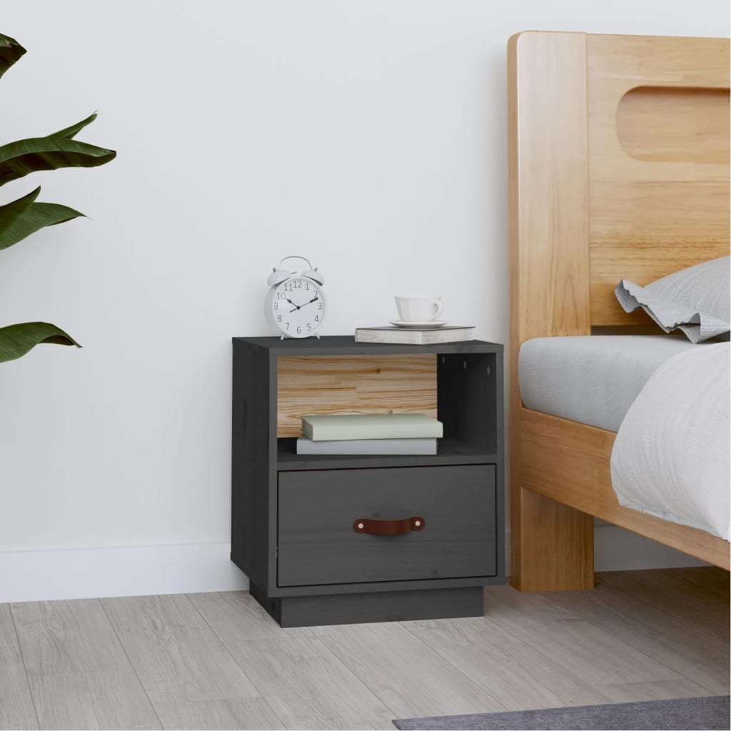 Bedside Table - SIENA Joe Nightstand Grey 40cm