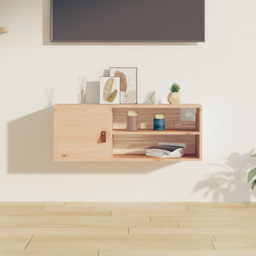 Wall Cabinet 80x30x30cm Solid Wood Pine