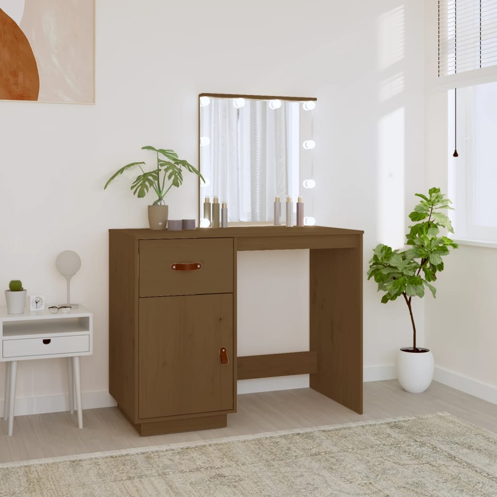 Dressing Table - CHIMA Dresser Honey Brown 95cm