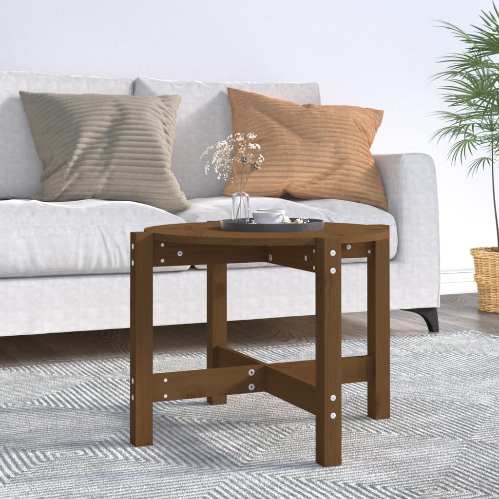 Coffee Table Honey Brown Ã ̃ 62.5x45 cm Solid Wood Pine