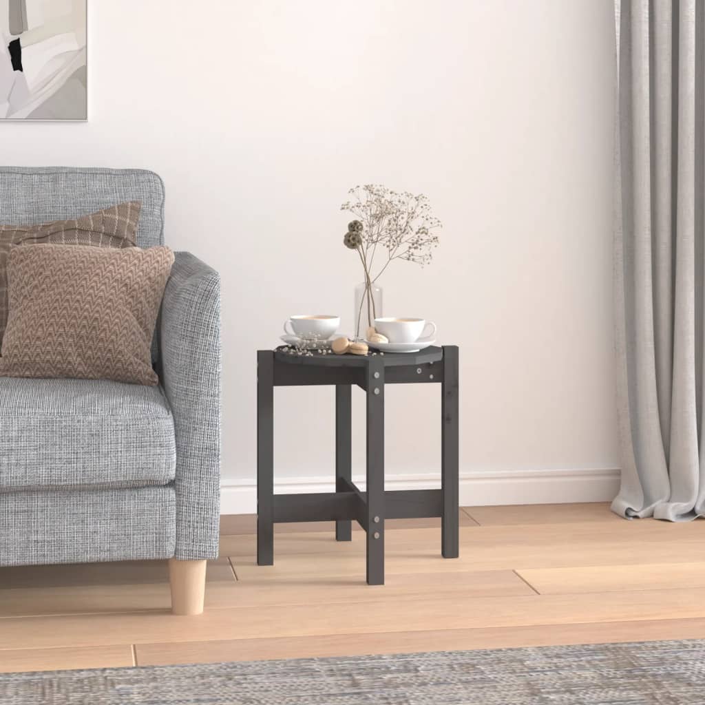Coffee Table Grey Ã ̃ 42.5x45 cm Solid Wood Pine