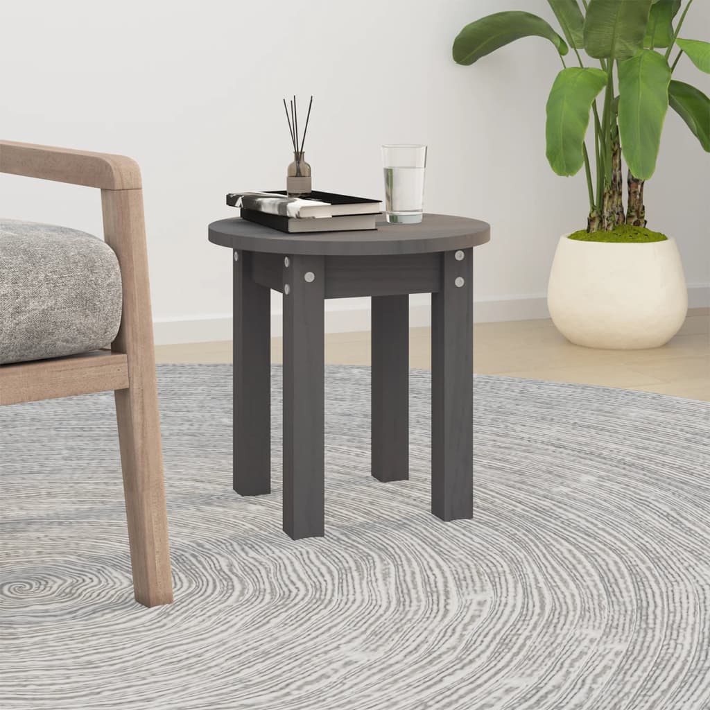 Coffee Table Grey Ã ̃ 35x35 cm Solid Wood Pine