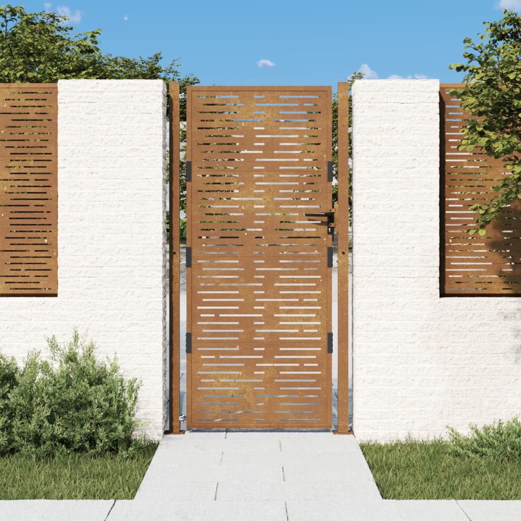 Garden Gate 105x180 cm Corten Steel Square Design