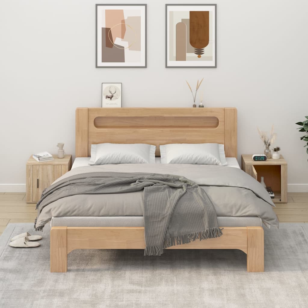 Bedside Table - BETHEL 2 Piece Nightstand Sonoma Oak 50cm