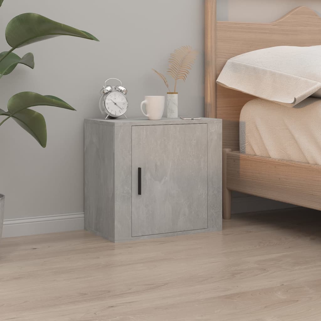 Bedside Table - COMO Nightstand Concrete Grey 50cm