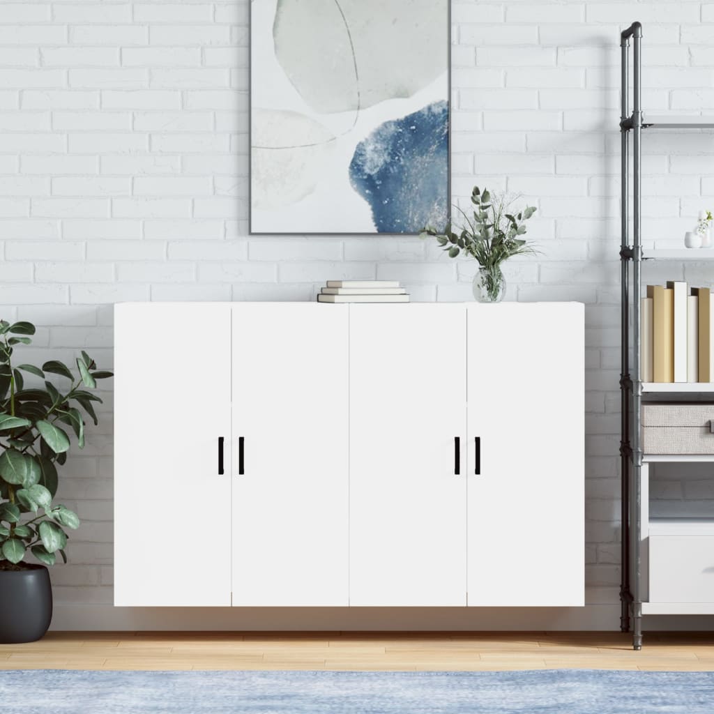Wall Mounted Cabinets 2 Pieces White 69.5x34x90 cm
