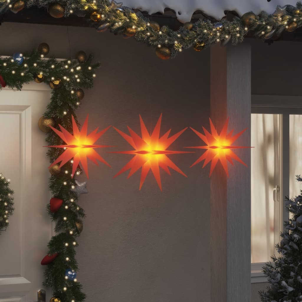 Faune Christmas Lights LEDs 3 pcs Foldable Red