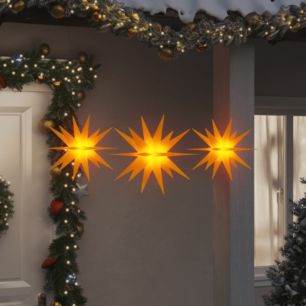 Faune Christmas Lights LEDs 3 pcs Foldable Yellow