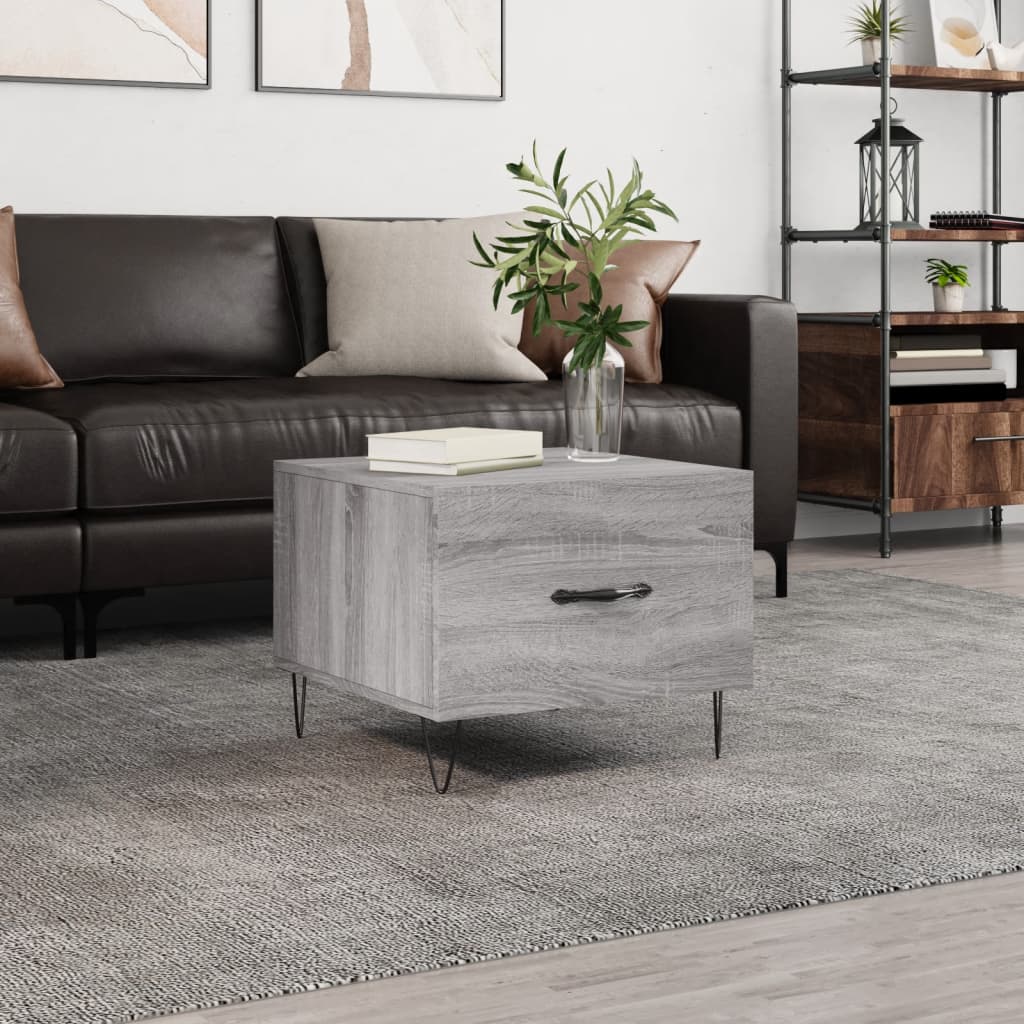 Coffee Table Grey Sonoma 50x50x40 cm Engineered Wood