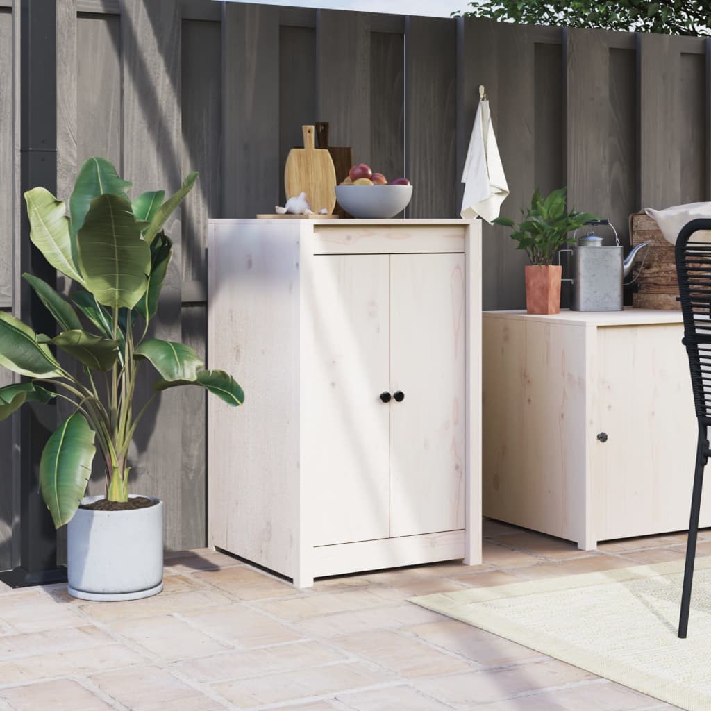 Outdoor Kitchen Doors White 50x9x82cm Solid Wood Pine