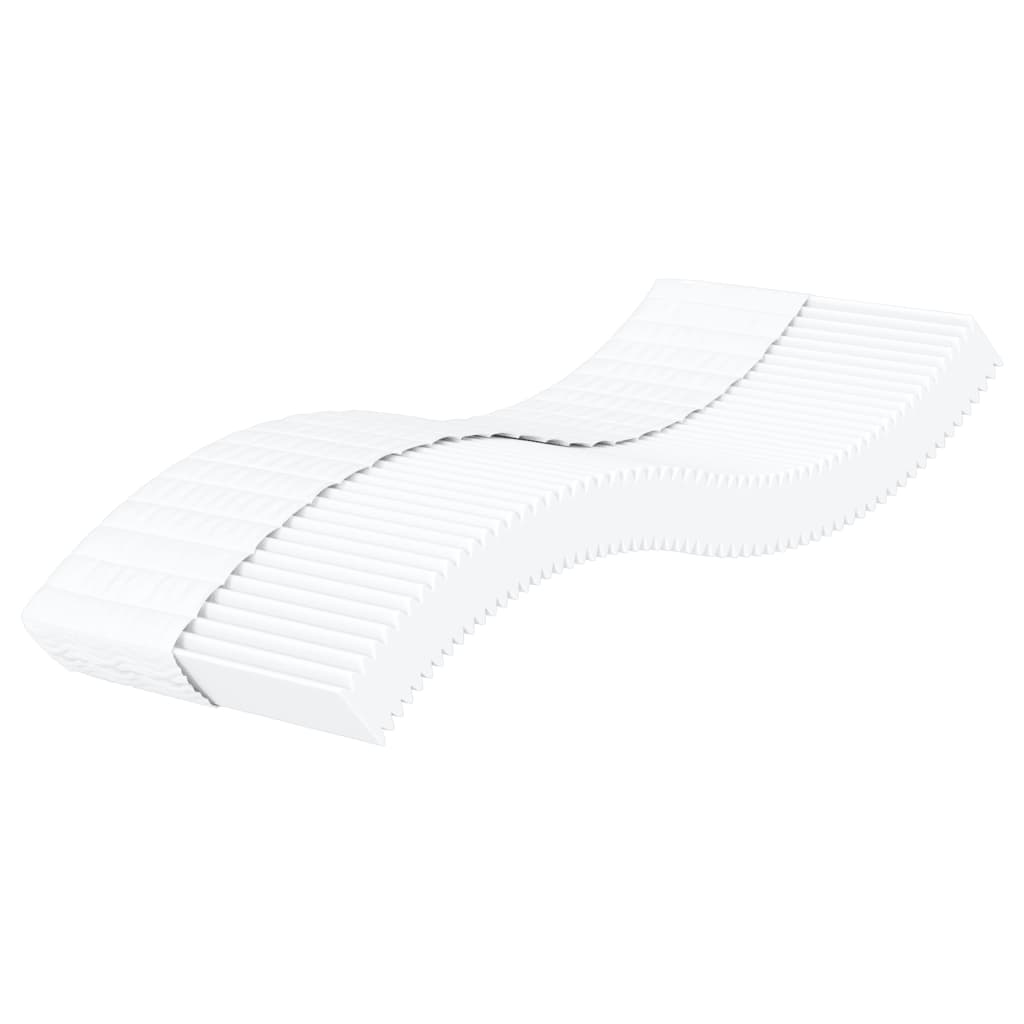 Foam Mattress White 90x190 cm Hardness H2 H3