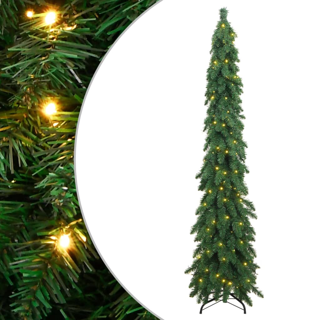 Fluer Artificial Pre-lit Christmas Tree 130 LEDs 210cm