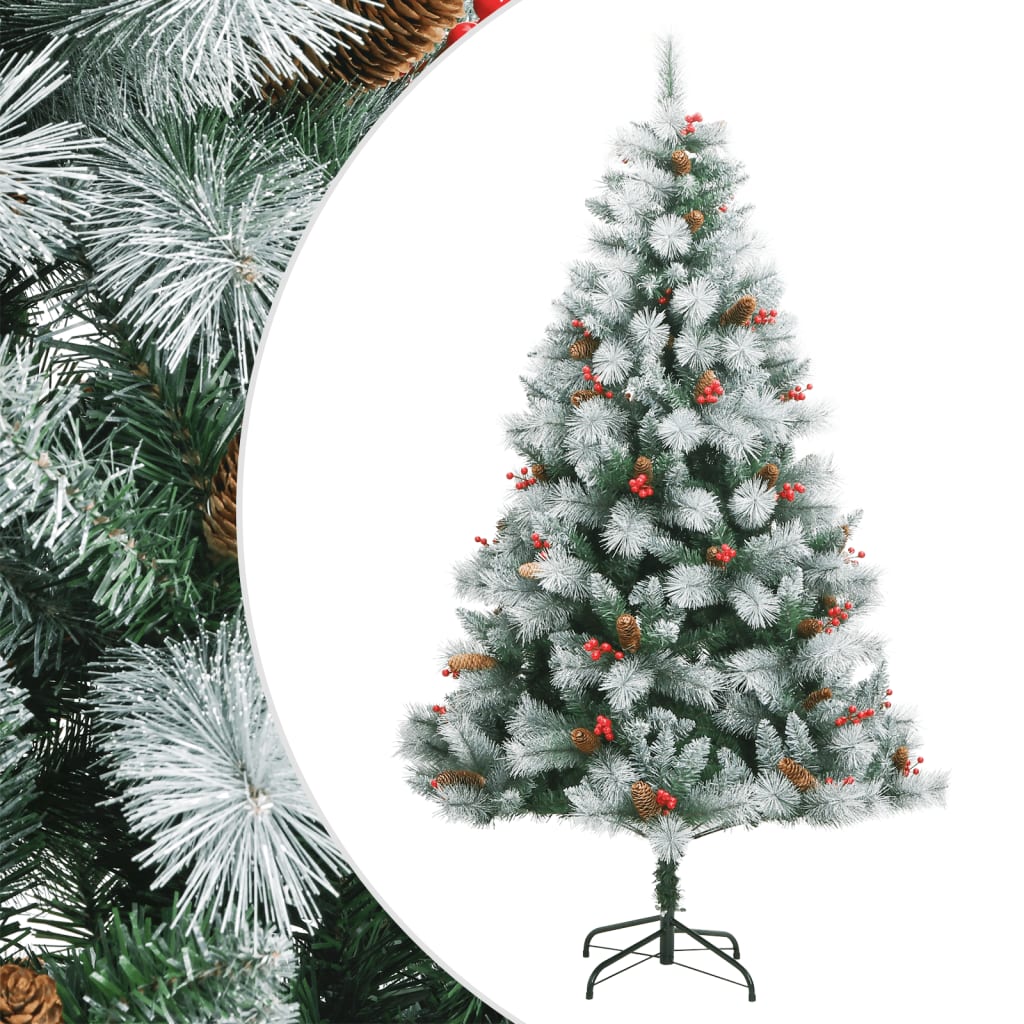 Fluer Hinged Christmas Tree 210cm with Berries