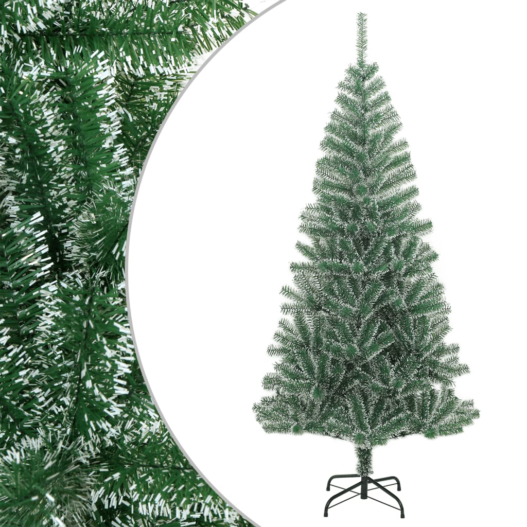 GLIMMERA Artificial Christmas Tree with Flocked Snow Green 240 cm
