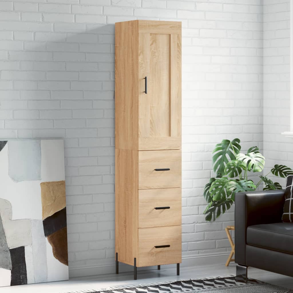 Highboard Sonoma Oak 34.5x34x180 cm Engineered Wood
