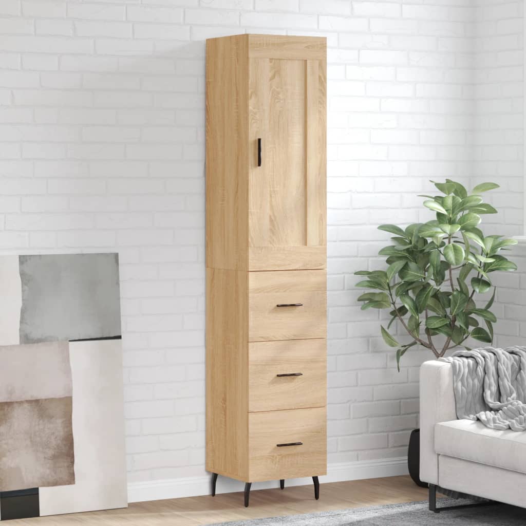 Highboard Sonoma Oak 34.5x34x180 cm Engineered Wood
