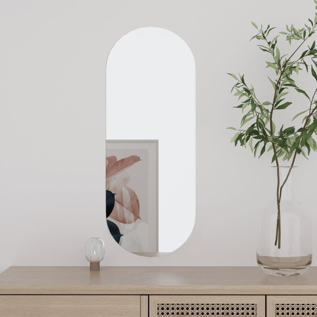 Wall Mirror 20x50cm Glass Oval