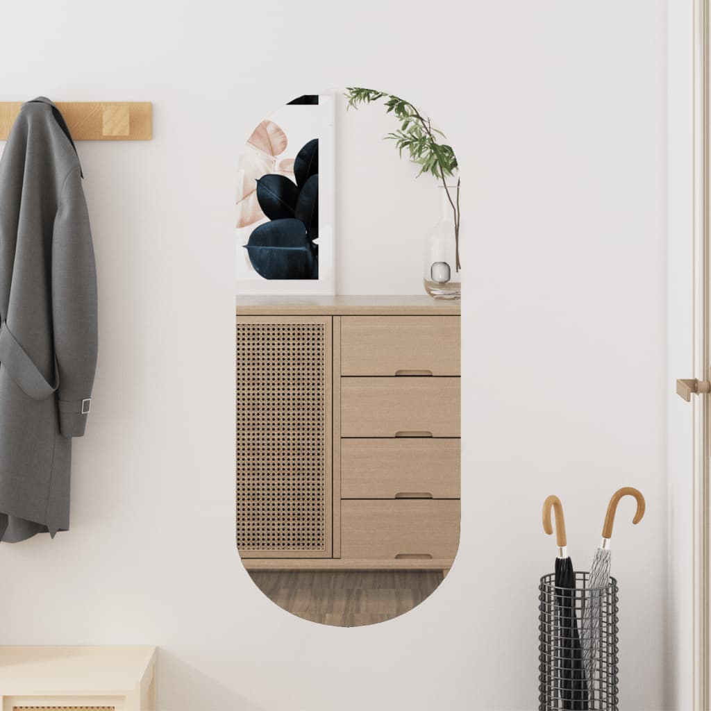 Wall Mirror 30x70cm Glass Oval