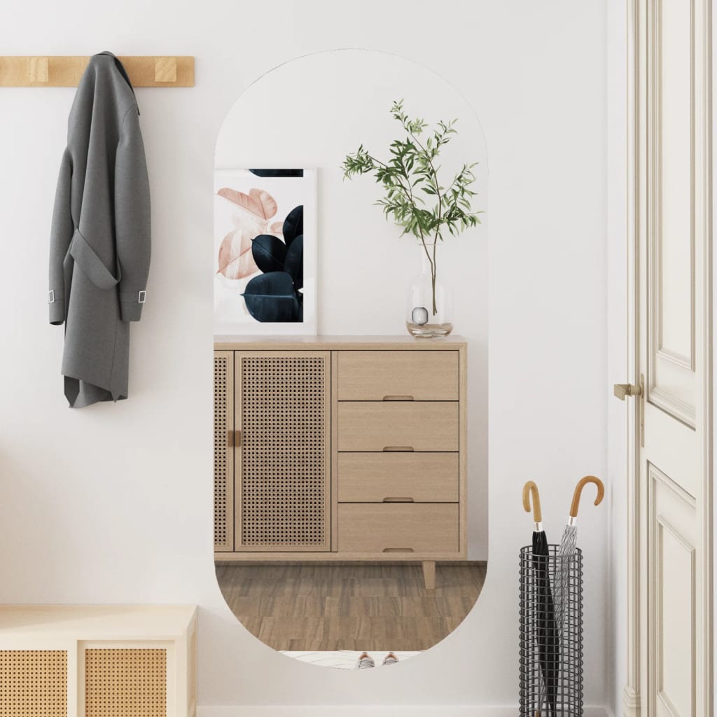Wall Mirror 45x100cm Glass Oval
