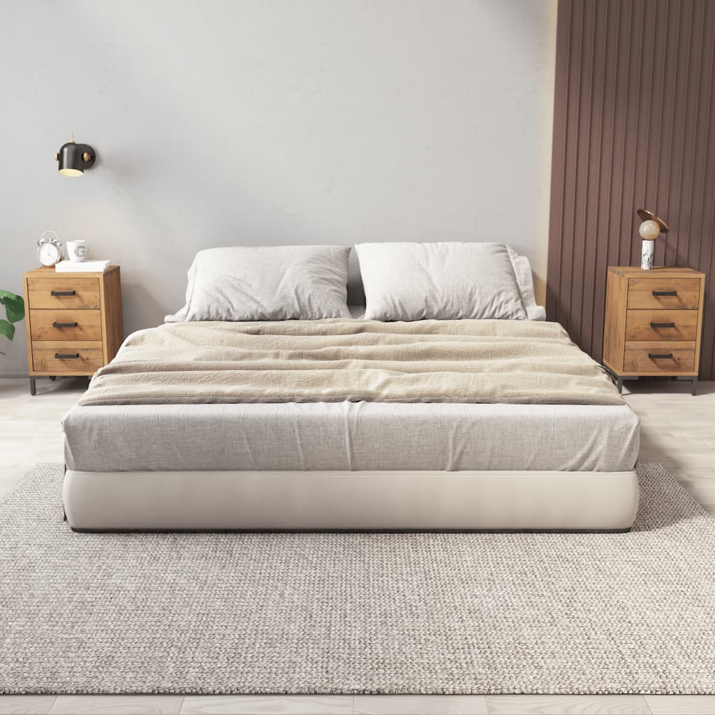 Bedside Table - TEMPE 2 Piece Nightstand Natural 40cm