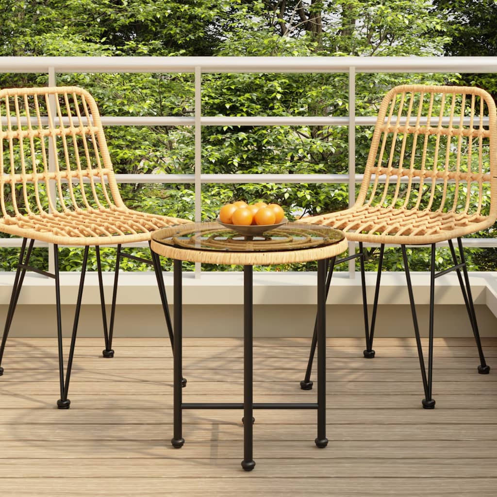 Dining Table Ã ̃50 cmÂ Tempered Glass and Steel